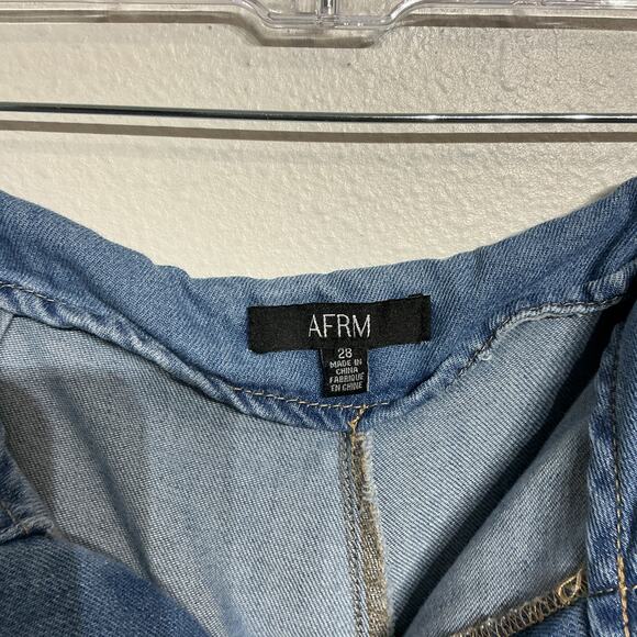 AFRM Blue Maxwell The High Rise Cargo Pants Sz 28 - Picture 5 of 14